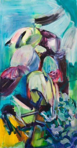 Tulip Bird oil on canvas 170x90cm 2010